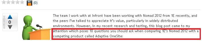 SCCM Comparison Between Adaptiva Onesite Vs 1E Nomad - Fig.1