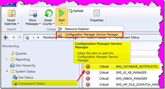 Where is the Configuration Manager Service Manager? How to Change Log file Size? 1