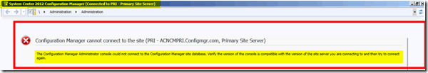 SCCM Console Issues