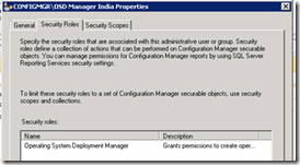 SCCM RBAC Security Role OSD Manager does not have Access to Create TS ConfigMgr