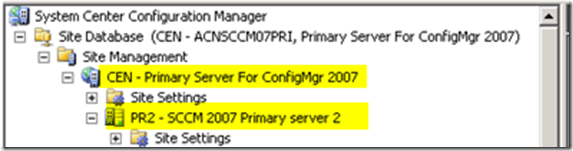 Change SCCM Parent Site of SCCM Primary Server
