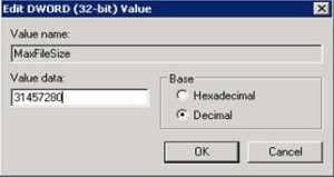 ConfigMgr SCCM How to change Maximum Log File Size