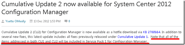 Configmgr SCCM 2012 List of KB Articles and Hotfixes Included in SP1