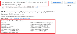 Download ConfigMgr SCCM Preview Version