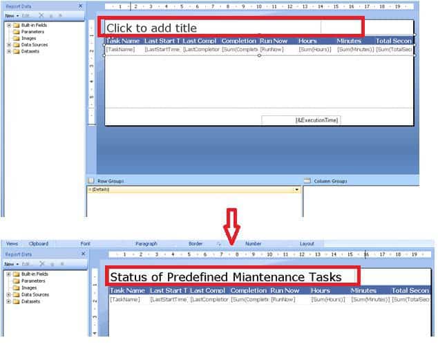 Change or Customize the Title of SSRS report