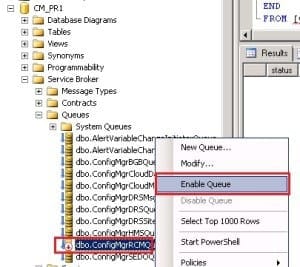 SCCM SQL Service Broker ConfigMgrRCMQueue Is Getting Disabled ...