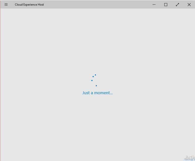 What is Connect to Cloud Option or Cloud Experience Host in Windows 10 - Fig.3