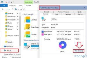 disk cleanup stuck on previous windows installations