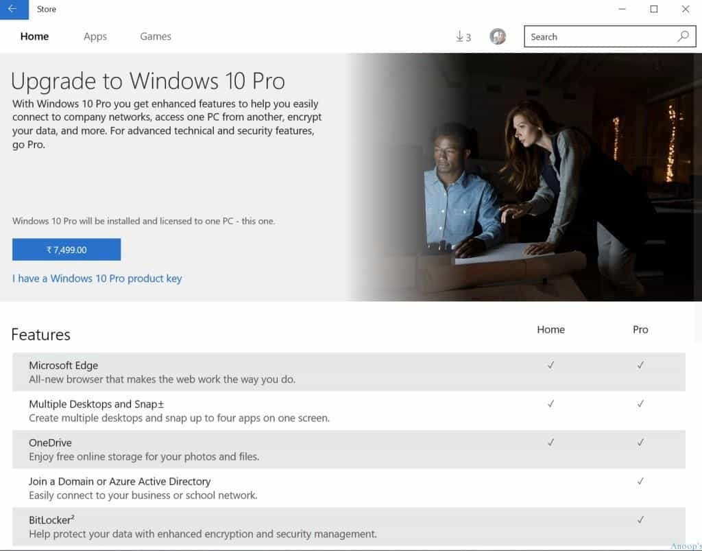 How to Purchase or Upgrade to Windows 10 Professional Edition and Change the Product Key