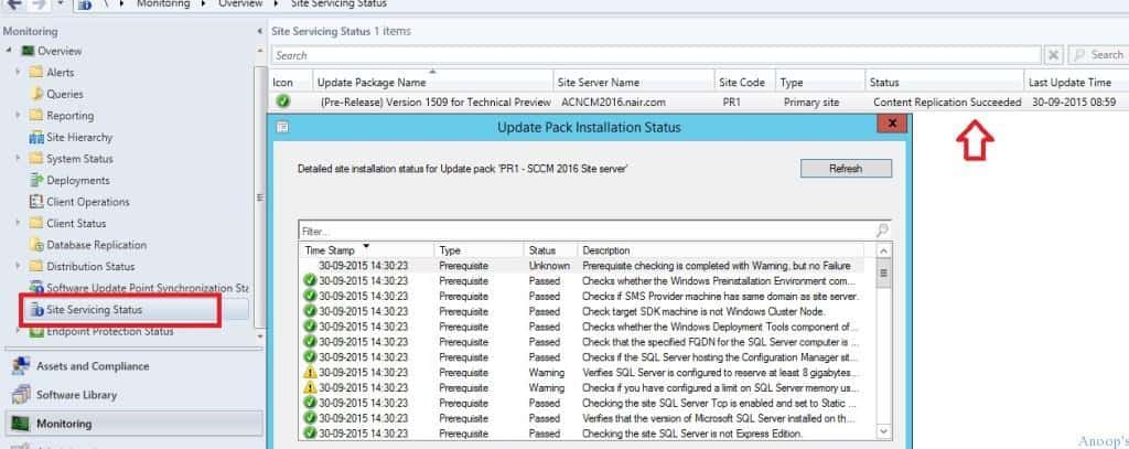 SCCM Update is stuck