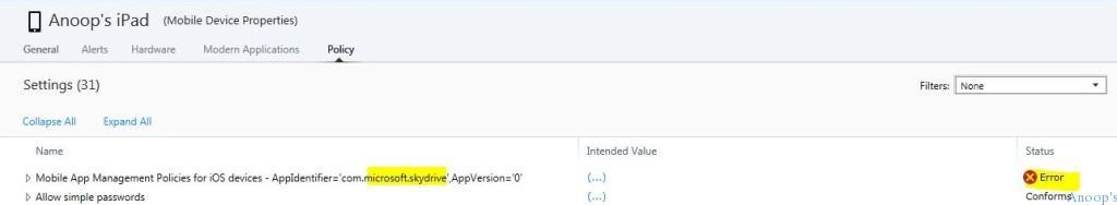 Microsoft Intune Mobile App Management MAM Policy Issues Workaround Troubleshooting