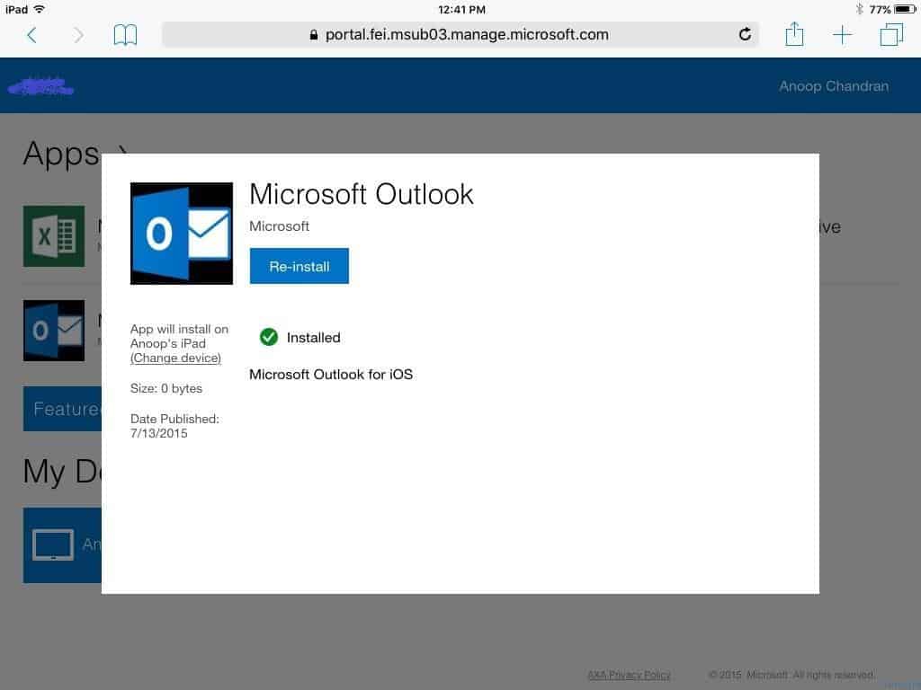 Microsoft Intune Mobile App Management MAM Policy Issues and Workaround - Fig.5