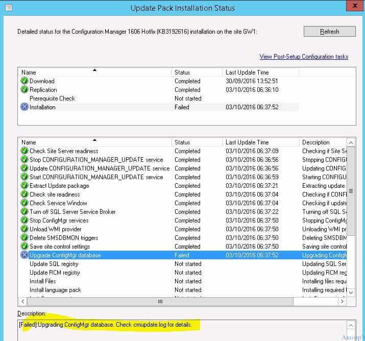 sccm assignment enforce failed