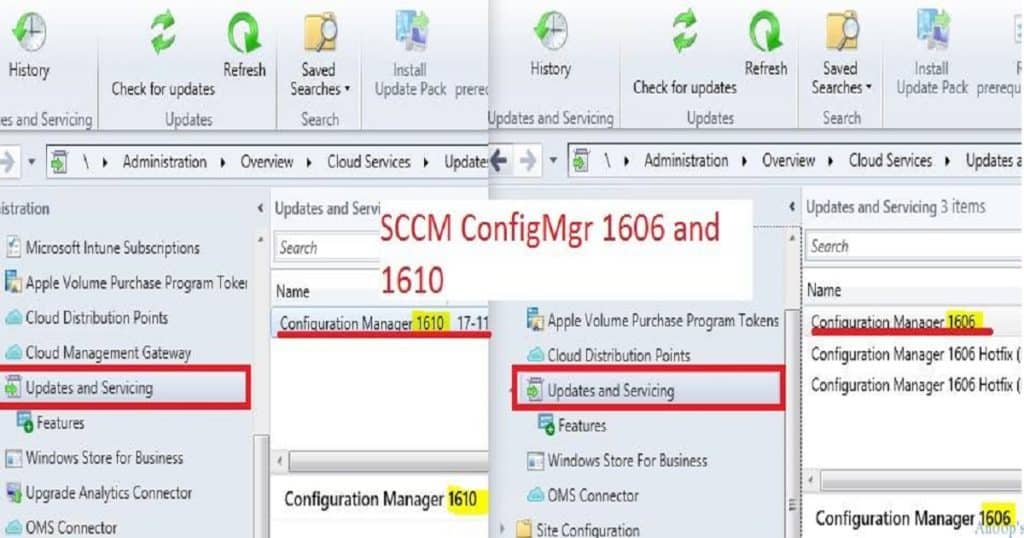 Feature Comparison Between SCCM ConfigMgr CB Versions | Configuration Manager Current Branch - Fig.1