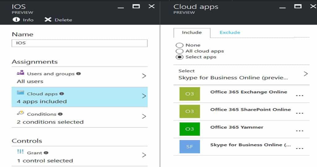 Quick Overview Comparison between Intune Azure and Silverlight Portal