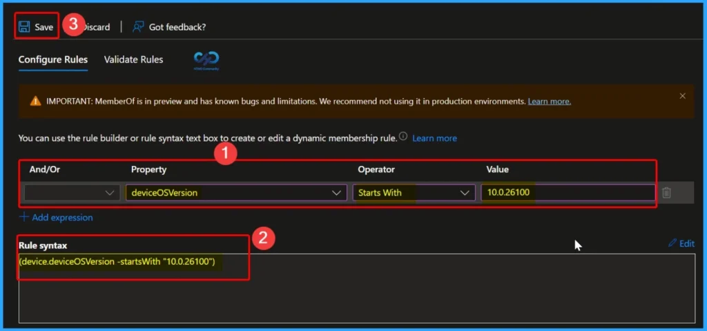 How to Manage Windows OS Version-Based Device Groups in Intune using Entra ID Dynamic Membership - Fig.4