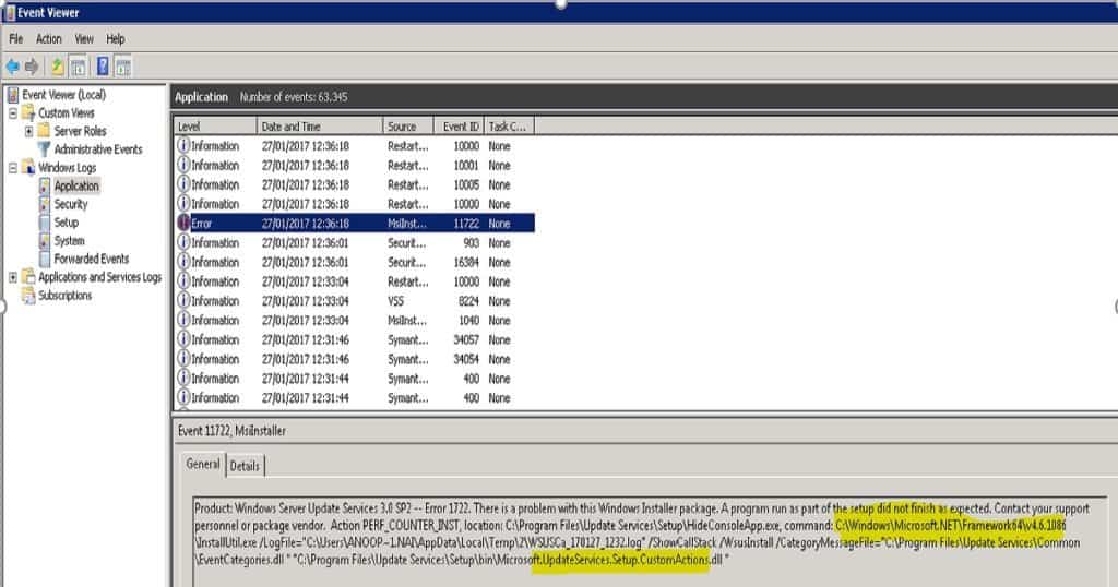 FIX SCCM ConfigMgr WSUS Error 1722 Action Performance Counter Installation Configuration Manager