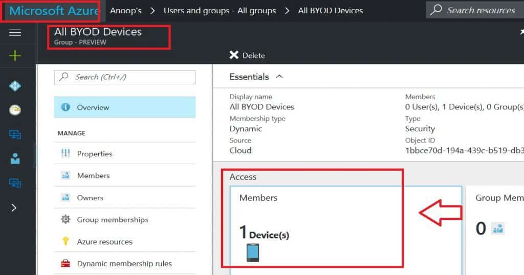 How to Create Azure AD Dynamic Device Groups for Windows BYOD CYOD Devices Microsoft Intune - Fig.1