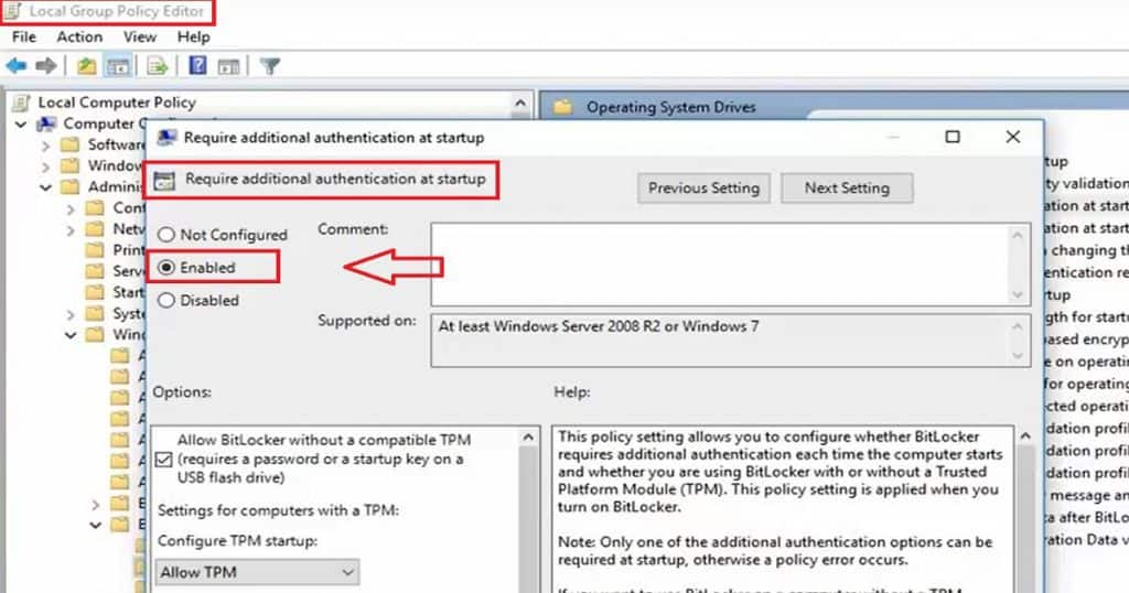 How to Enable Bitlocker on HyperV and Handle Error Device Cannot Use a Trusted Platform Module