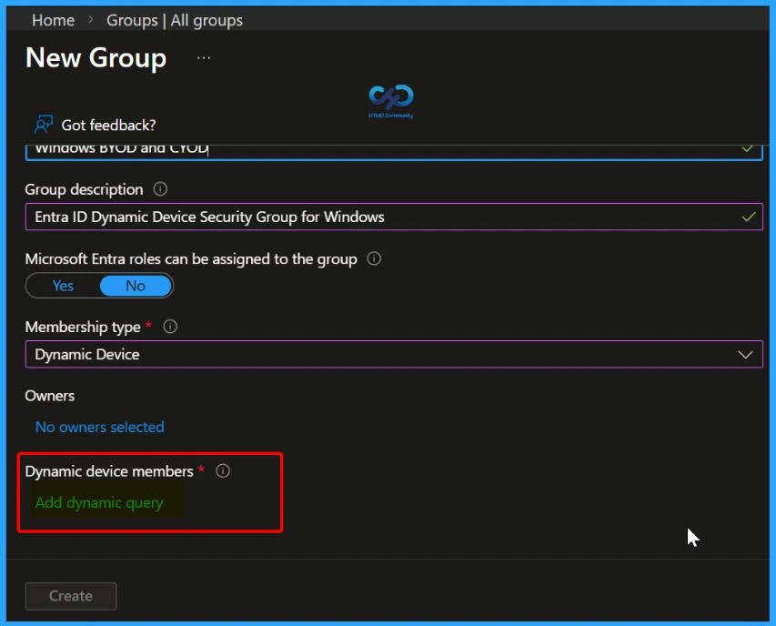 Create Entra ID Dynamic Device Security Group for Windows BYOD and CYOD Devices using Microsoft Intune - Fig.3