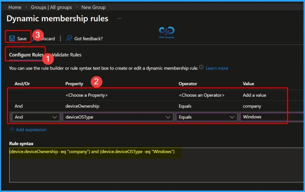 Create Entra ID Dynamic Device Security Group for Windows BYOD and CYOD Devices using Microsoft Intune - Fig.4