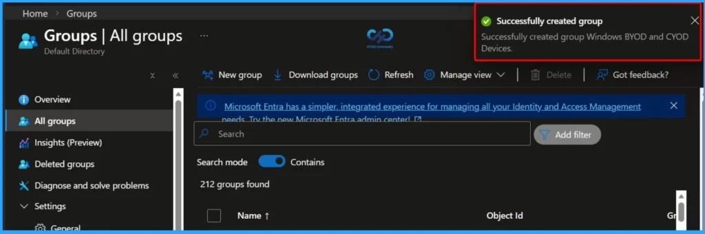 Create Entra ID Dynamic Device Security Group for Windows BYOD and CYOD Devices using Microsoft Intune - Fig.5