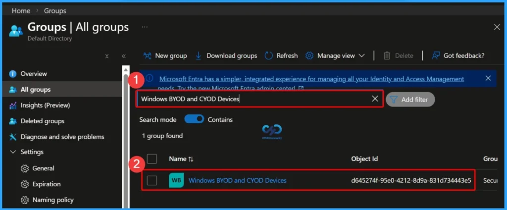 Create Entra ID Dynamic Device Security Group for Windows BYOD and CYOD Devices using Microsoft Intune - Fig.6