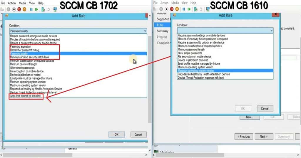 Feature Comparison Video Between SCCM ConfigMgr CB 1610 and 1702 Configuration Manager ConfigMgr 2