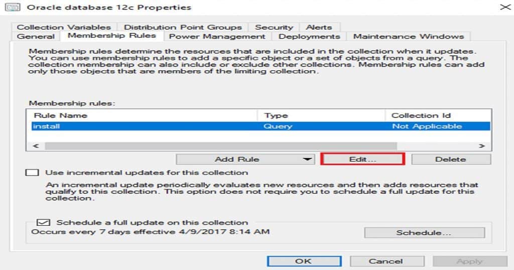 SCCM Dynamic Collection Query Update Known Issue - Fig.2