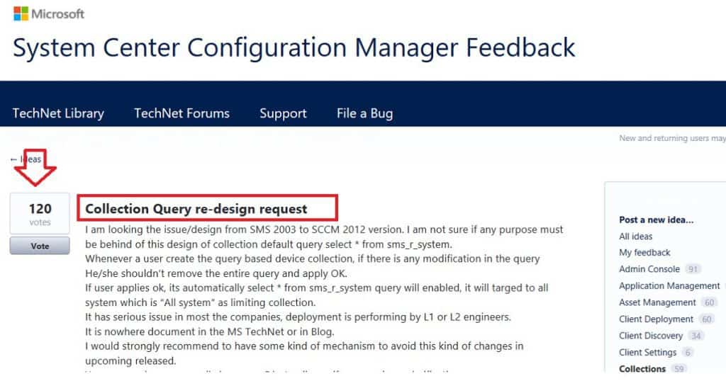 SCCM Dynamic Collection Query Update Known Issue - Fig.1