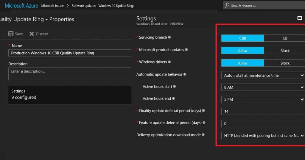 How To Setup Windows 10 Software Update Policy Rings In Intune Endpoint