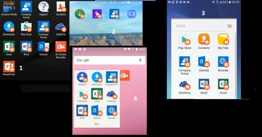 Intune Android Work Apps User Experience 