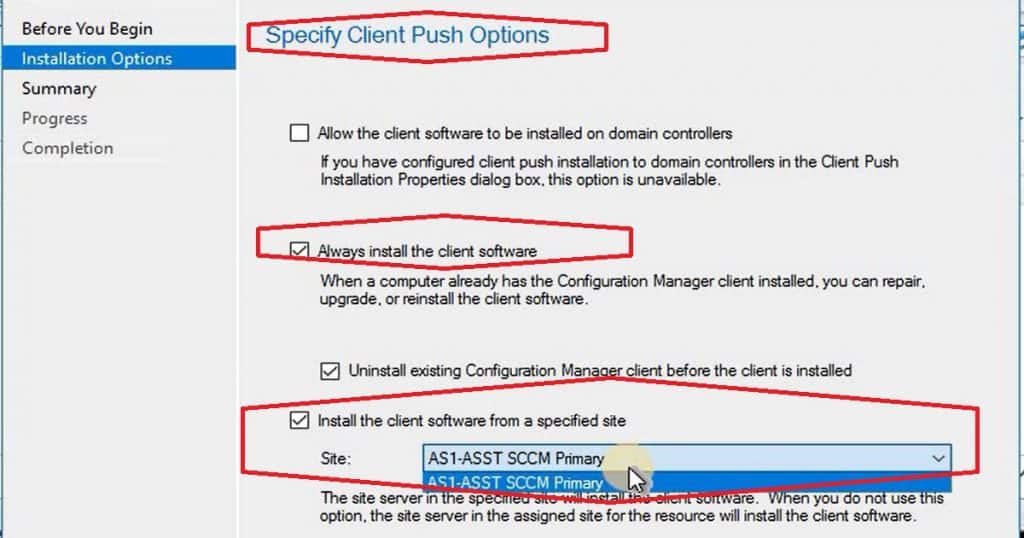 SCCM AD Discovery and Client Installation