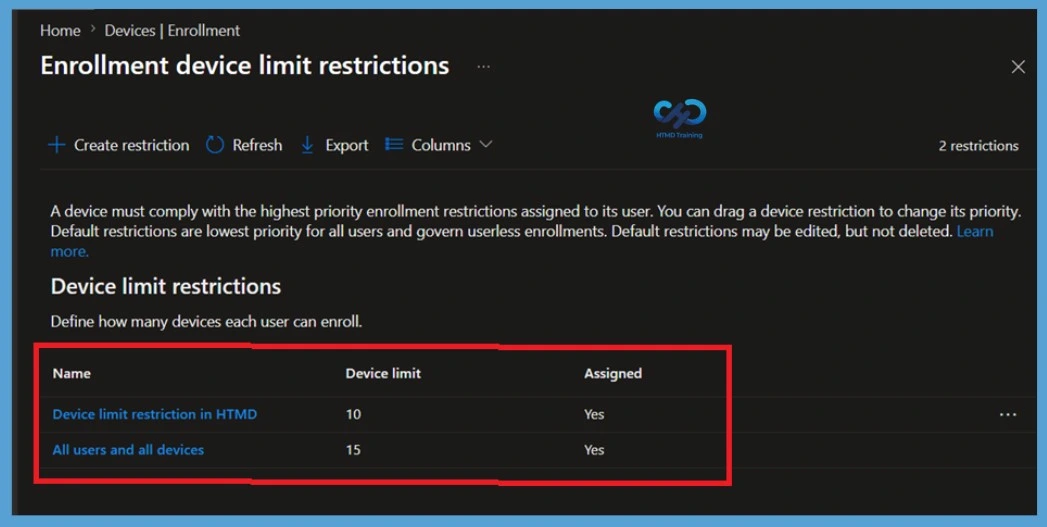 Differences Between Intune Enrollment Restriction Device Restriction - Fig.4