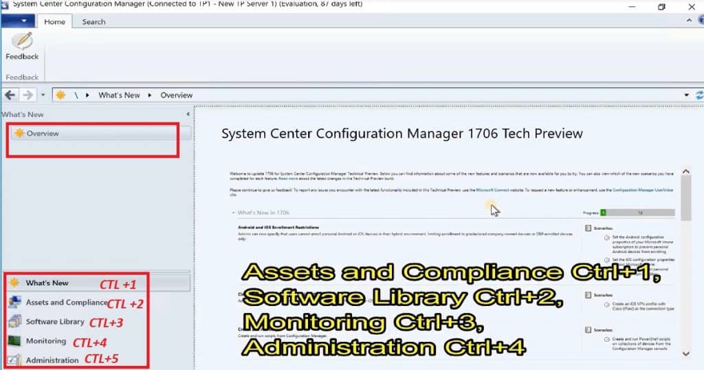 SCCM Console Keyboard Shortcuts_Workspace SCCM CB Console Keyboard Shortcuts Quick Video Guide Configuration Manager ConfigMgr MEMCM