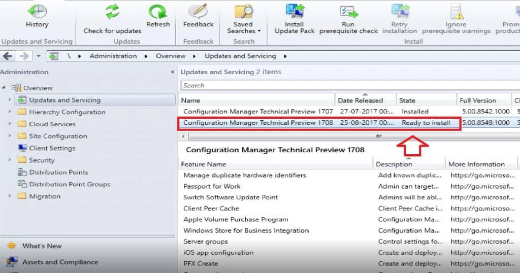 SCCM CB 1708 Preview Upgrade Video Guide