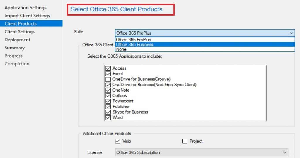 Deploy Office 365 ProPlus Microsoft 365 Apps using SCCM 2