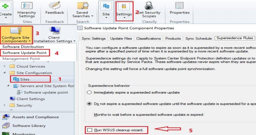 How to Setup WSUS Cleanup Task from SCCM Console Configuration Manager - Fig.2