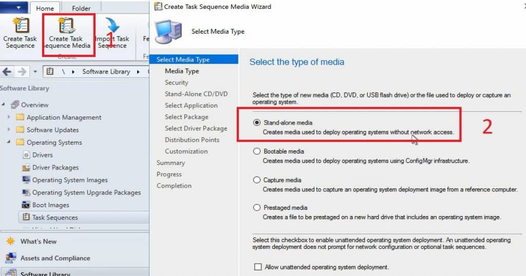 Install Dynamic Applications using SCCM CB Full Standalone Media Configuration Manager