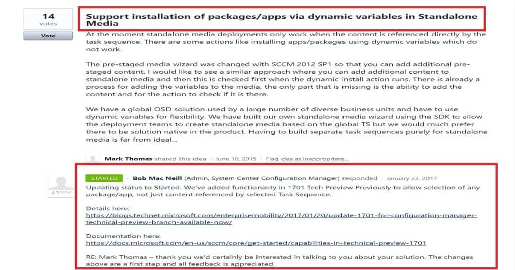Install Dynamic Applications using SCCM CB Full Standalone Media Configuration Manager