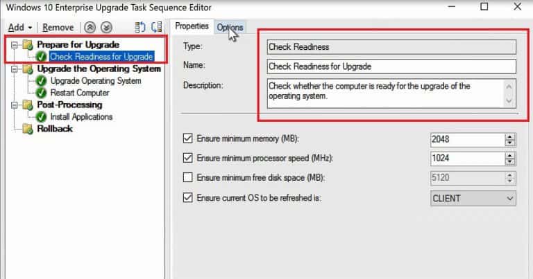 sccm task sequence to upgrade windows 10 to windows 11