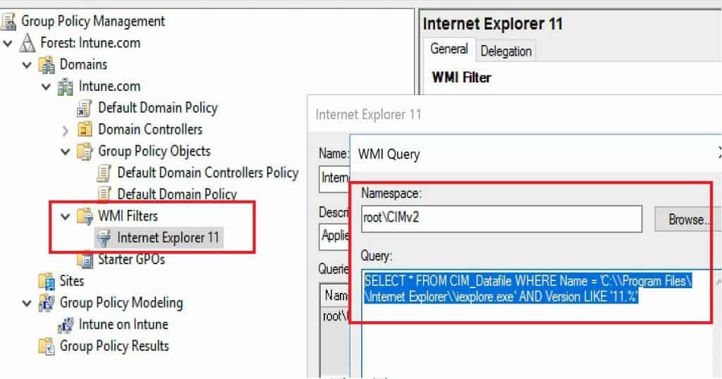 Configure Group Policy ADMX ADML WMI Filter for Windows 10 ConfigMgr SCCM Configure ADMX ADML WMI Filter for Windows 10 1709 Devices