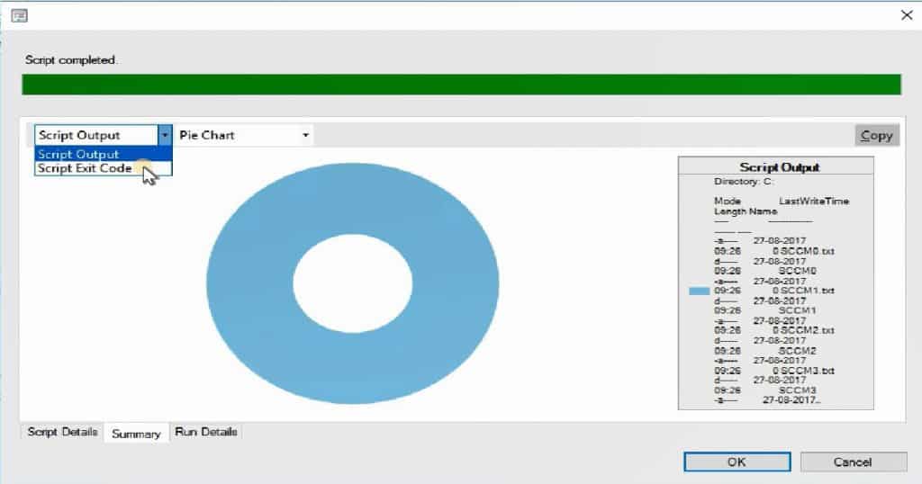 SCCM run script SCCM Run Script Results Configuration Manager ConfigMgr Real-Time Graphical Representation 