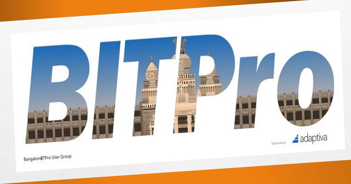 Bangalore IT Pro User Group Event for SCCM Intune Professional