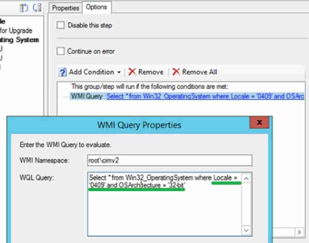 Pre-download WMI Condition Example Configure SCCM Task sequence Pre-Cache Content - Part 1 4