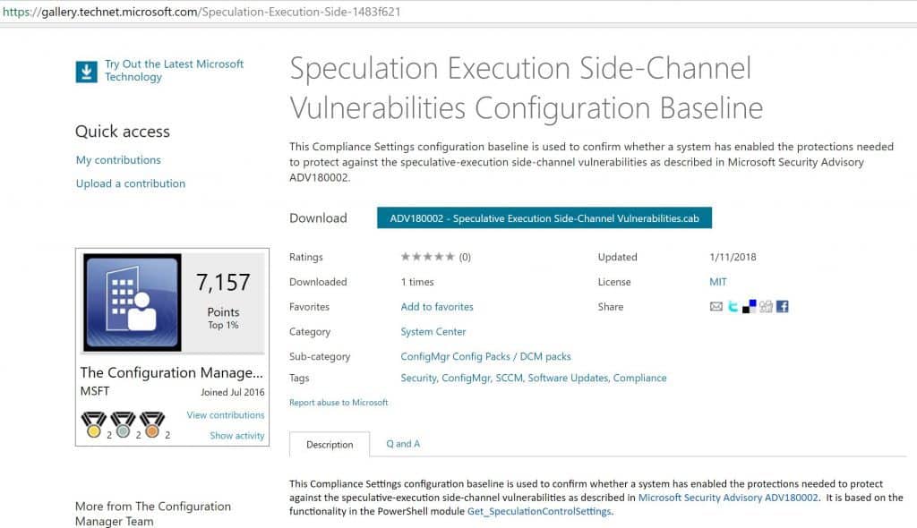 Monitor Meltdown Spectre Vulnerabilities With SCCM Configuration ...