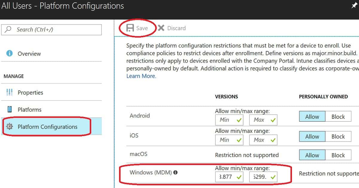 Intune to Restrict NON Patched Windows Devices