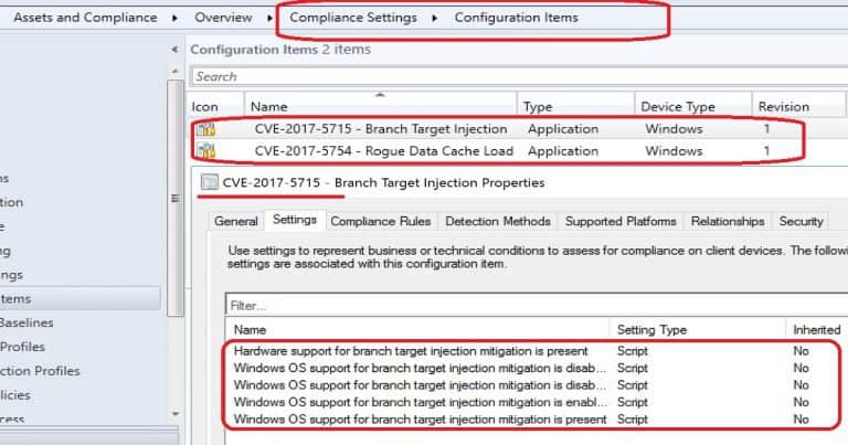 Monitor Meltdown Spectre Vulnerabilities With SCCM Configuration ...