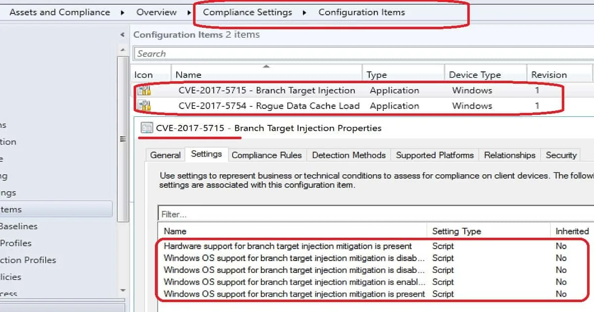 Monitor Meltdown Spectre Vulnerabilities with SCCM Configuration Manager ConfigMgr - Fig.2