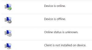 SCCM Client Online Status in SCCM Console Offline